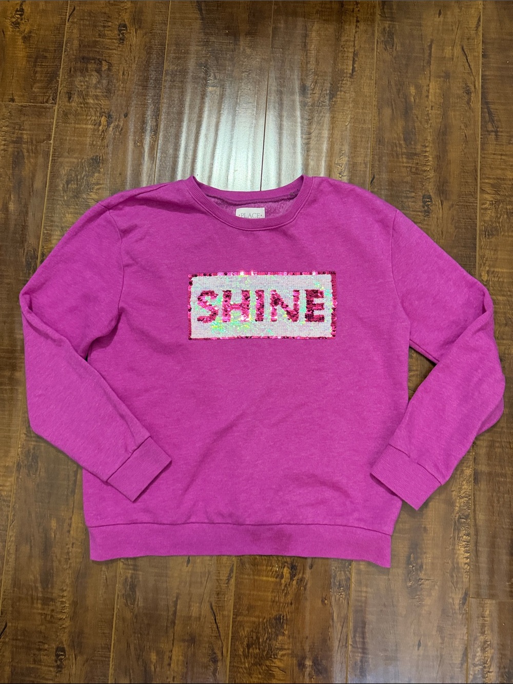 The Children's Place Fuchsia/Purple Sequin 'SHINE' Sweatshirt